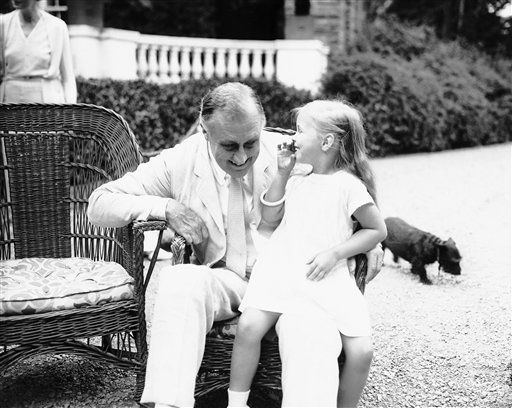 1932: Franklin Roosevelt And Granddaughter